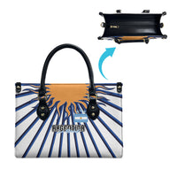 Argentina National Football Leather Bag Sun Of May Retro Starburst Graphic Art
