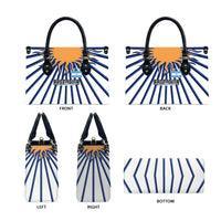 Argentina National Football Leather Bag Sun Of May Retro Starburst Graphic Art