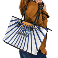 Argentina National Football Leather Tote Bag Sun Of May Retro Starburst Graphic Art