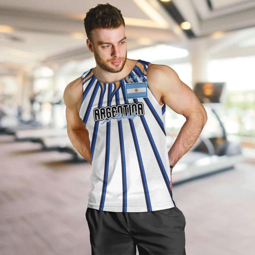 Personalized Argentina National Football Men Tank Top Sun Of May Retro Starburst Graphic Art