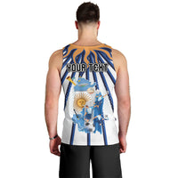 Personalized Argentina National Football Men Tank Top Sun Of May Retro Starburst Graphic Art