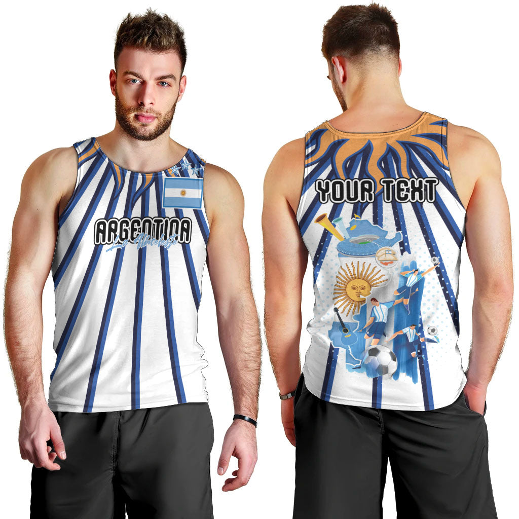 Personalized Argentina National Football Men Tank Top Sun Of May Retro Starburst Graphic Art