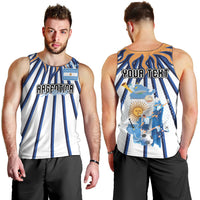 Personalized Argentina National Football Men Tank Top Sun Of May Retro Starburst Graphic Art