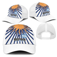 Argentina National Football Mesh Trucker Cap Sun Of May Retro Starburst Graphic Art