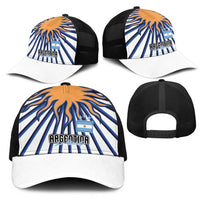 Argentina National Football Mesh Trucker Cap Sun Of May Retro Starburst Graphic Art