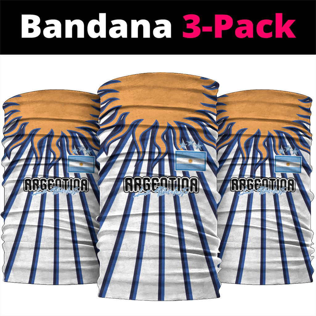 Argentina National Football Neck Gaiter Sun Of May Retro Starburst Graphic Art