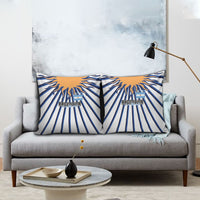 Argentina National Football Pillow Cover Sun Of May Retro Starburst Graphic Art