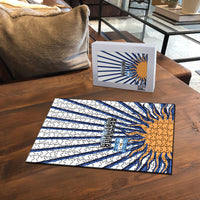 Argentina National Football Puzzle Sun Of May Retro Starburst Graphic Art