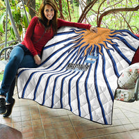 Argentina National Football Quilt Sun Of May Retro Starburst Graphic Art