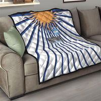 Argentina National Football Quilt Sun Of May Retro Starburst Graphic Art