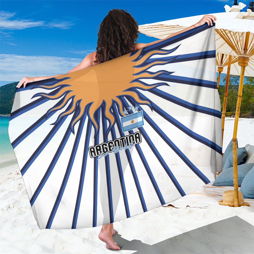 Argentina National Football Sarong Sun Of May Retro Starburst Graphic Art