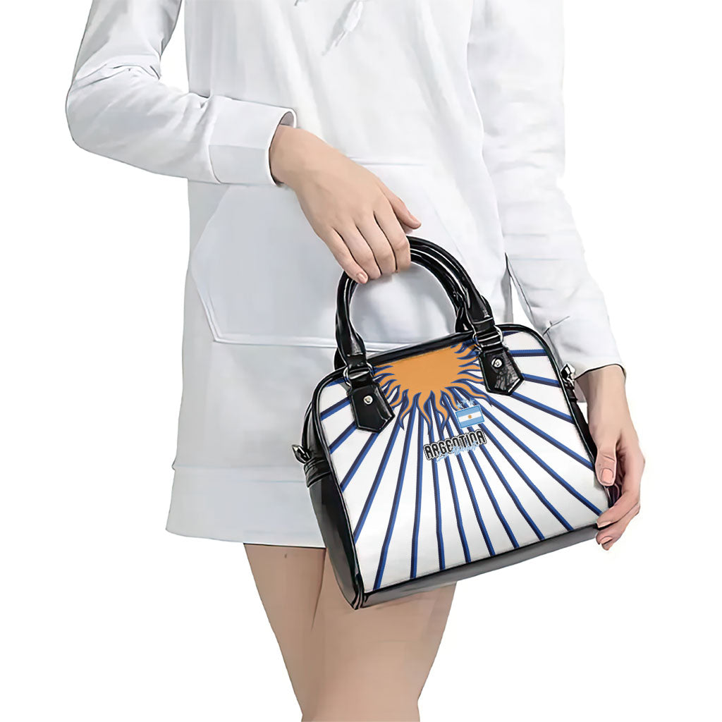 Argentina National Football Shoulder Handbag Sun Of May Retro Starburst Graphic Art