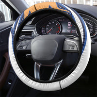 Argentina National Football Steering Wheel Cover Sun Of May Retro Starburst Graphic Art