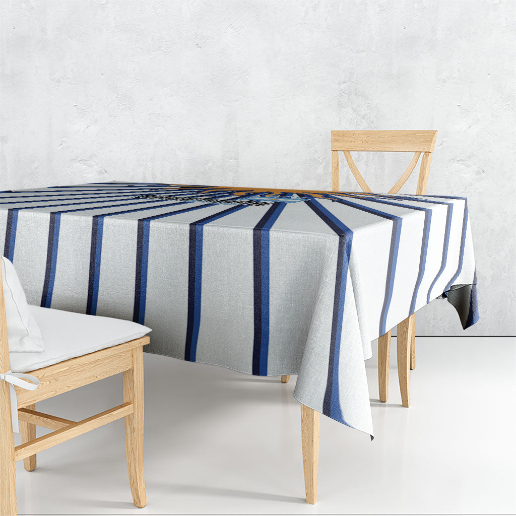 Argentina National Football Tablecloth Sun Of May Retro Starburst Graphic Art