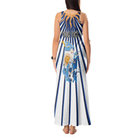 Personalized Argentina National Football Tank Maxi Dress Sun Of May Retro Starburst Graphic Art