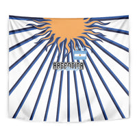 Argentina National Football Tapestry Sun Of May Retro Starburst Graphic Art