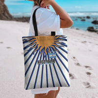 Argentina National Football Tote Bag Sun Of May Retro Starburst Graphic Art
