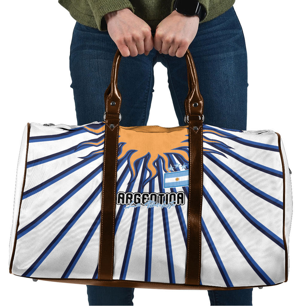 Argentina National Football Travel Bag Sun Of May Retro Starburst Graphic Art