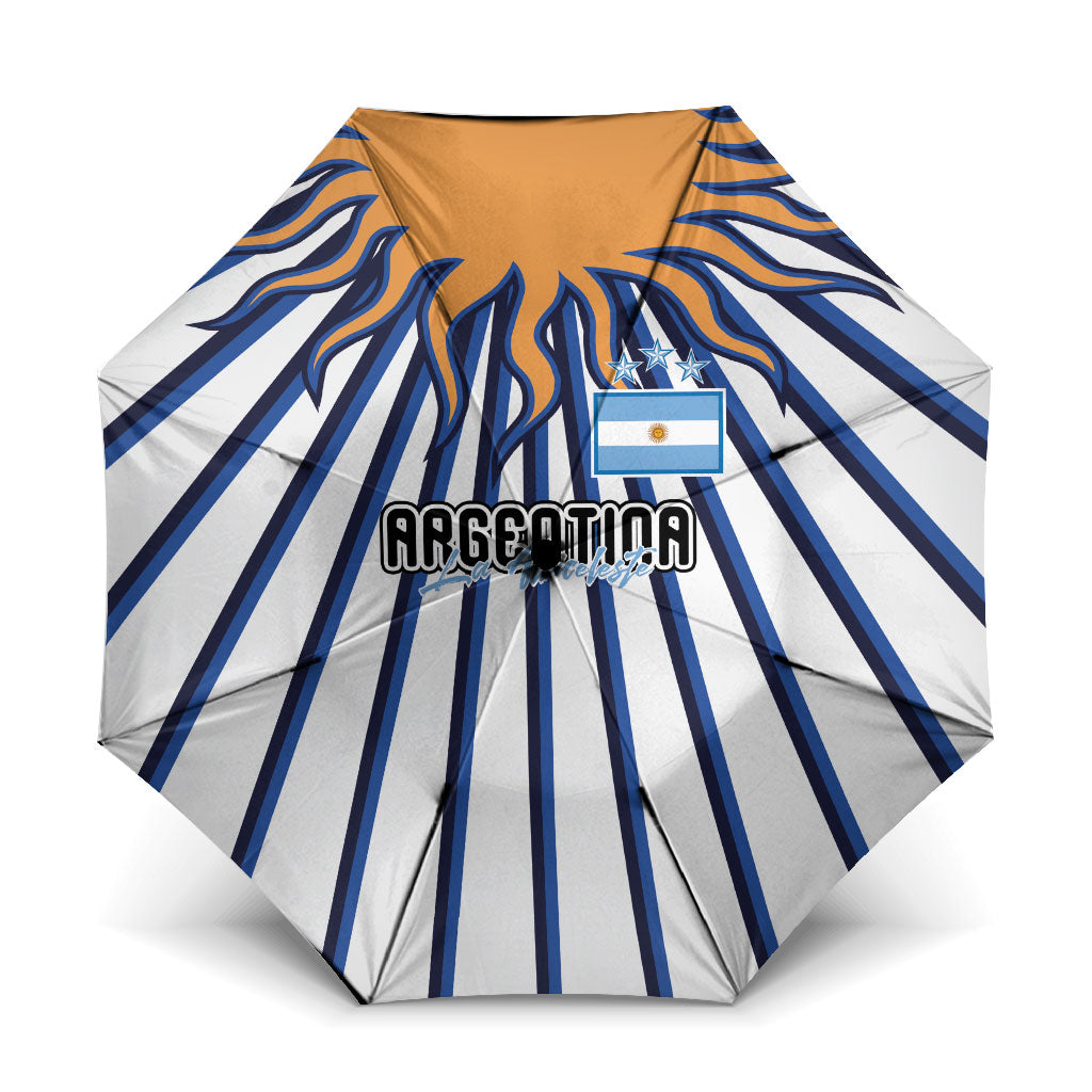 Argentina National Football Umbrella Sun Of May Retro Starburst Graphic Art