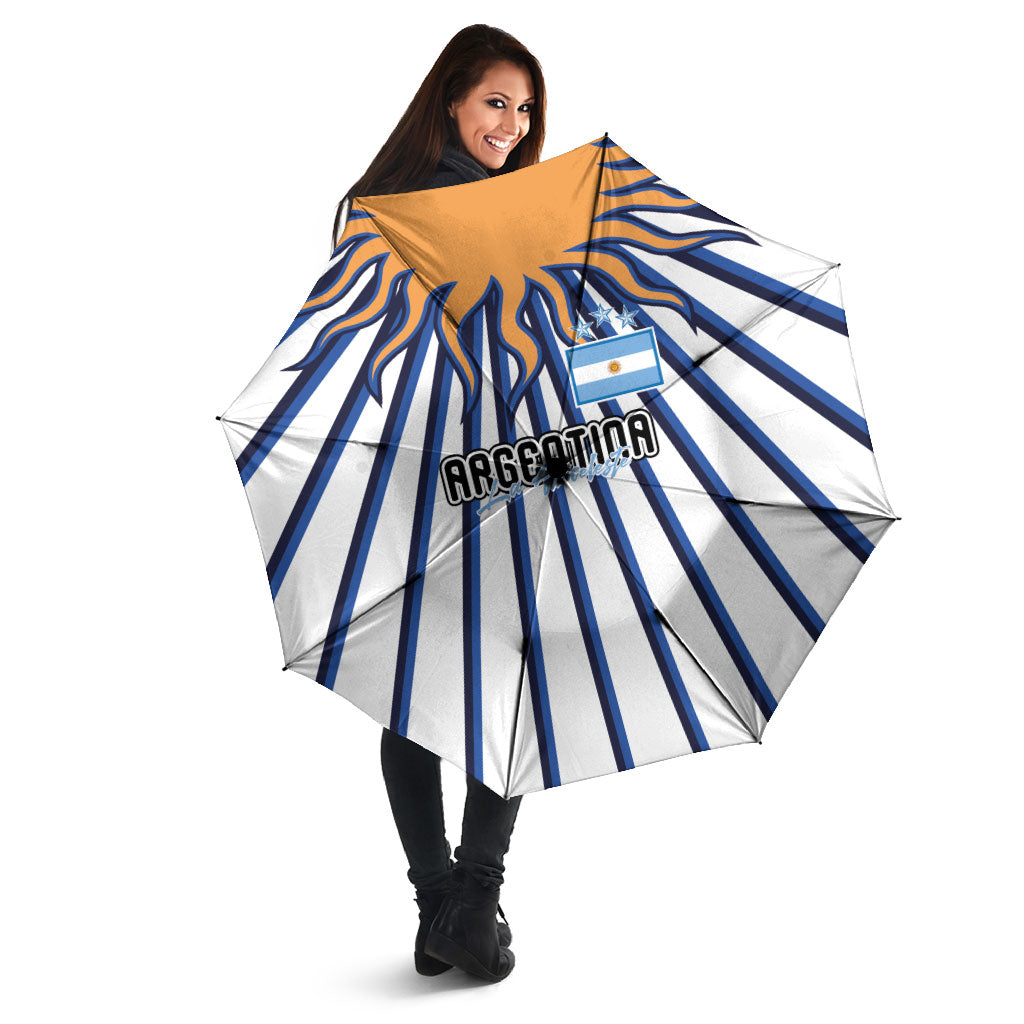 Argentina National Football Umbrella Sun Of May Retro Starburst Graphic Art