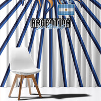 Argentina National Football Window Curtain Sun Of May Retro Starburst Graphic Art