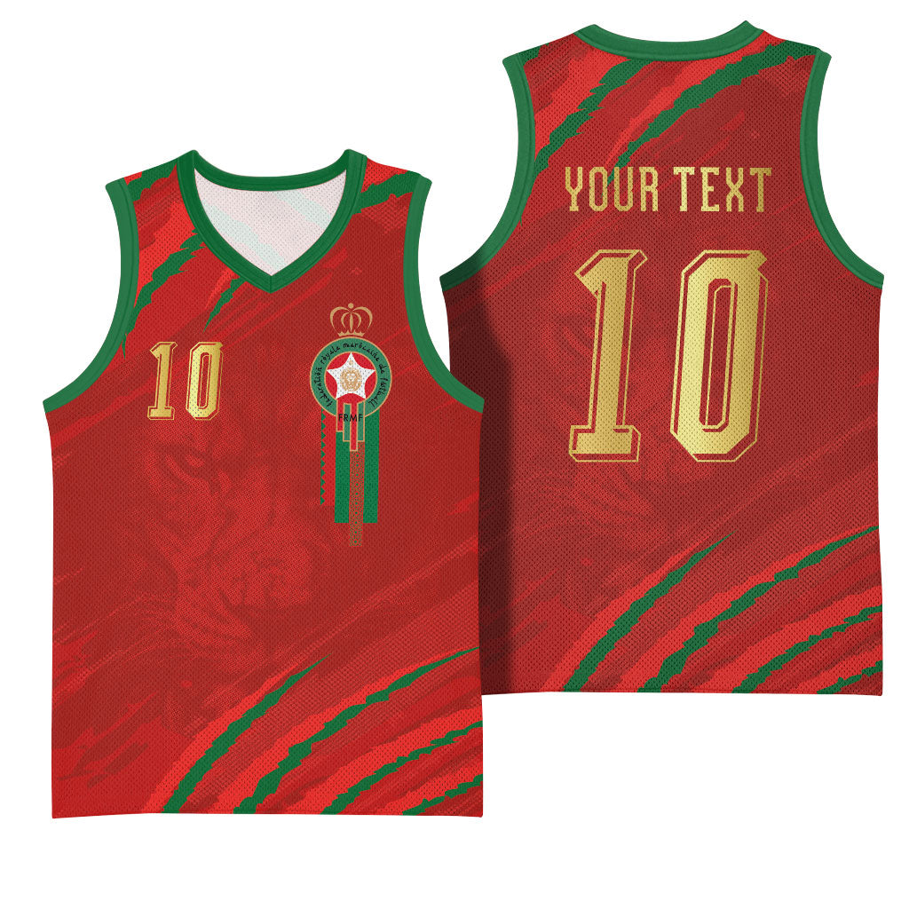 Custom Morocco National Football Basketball Jersey Atlas Lions-Claws