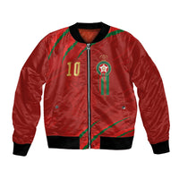 Custom Morocco National Football Bomber Jacket Atlas Lions-Claws