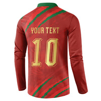 Custom Morocco National Football Button Sweatshirt Atlas Lions-Claws