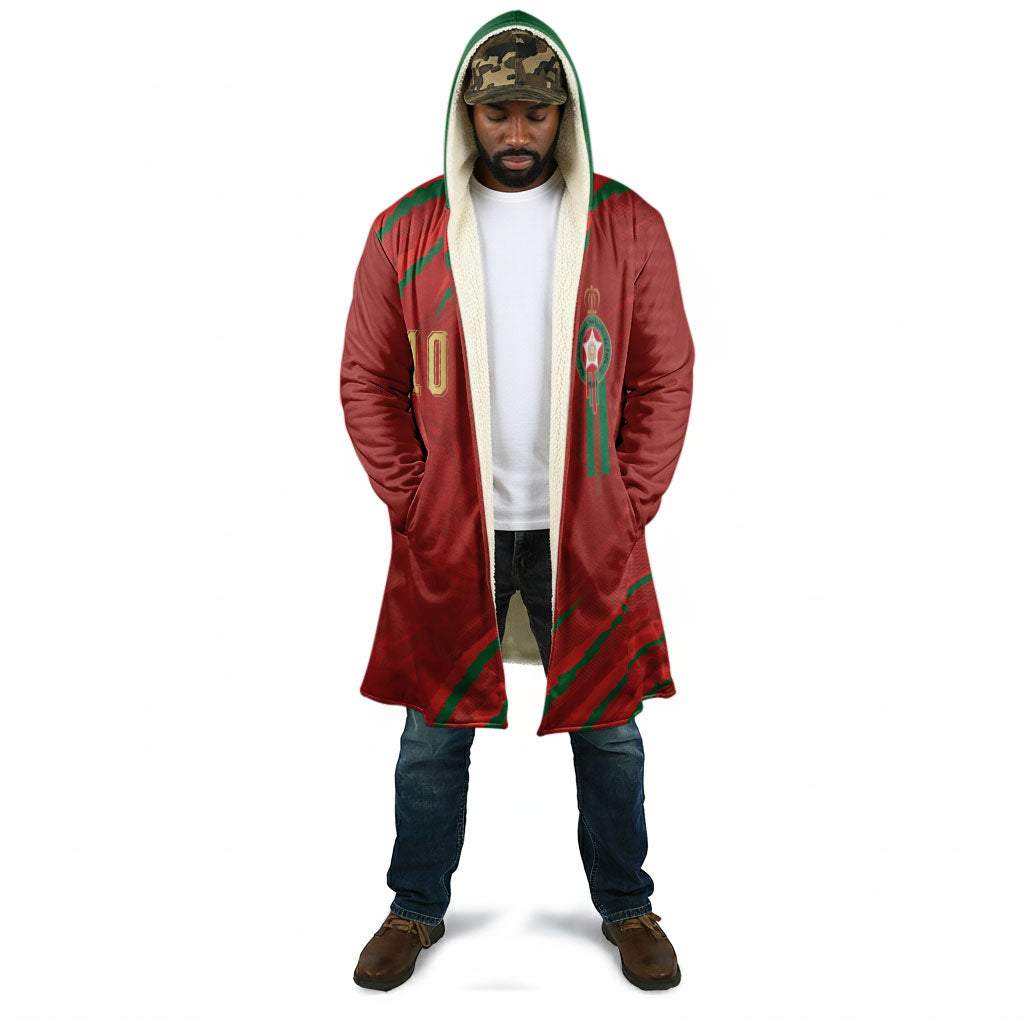 Custom Morocco National Football Cloak Atlas Lions-Claws