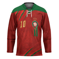 Custom Morocco National Football Hockey Jersey Atlas Lions-Claws