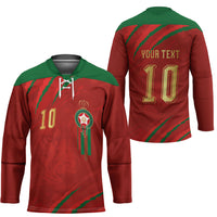 Custom Morocco National Football Hockey Jersey Atlas Lions-Claws