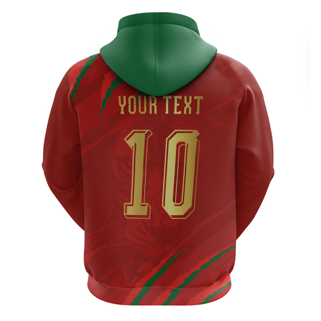 Custom Morocco National Football Hoodie Atlas Lions-Claws