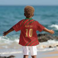 Custom Morocco National Football Kid Hawaiian Shirt Atlas Lions-Claws