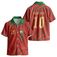 Custom Morocco National Football Kid Hawaiian Shirt Atlas Lions-Claws LT03