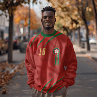 Custom Morocco National Football Sweatshirt Atlas Lions-Claws