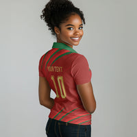 Custom Morocco National Football Women Polo Shirt Atlas Lions-Claws