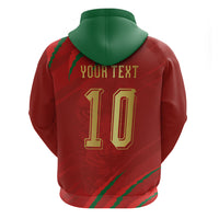 Custom Morocco National Football Zip Hoodie Atlas Lions-Claws