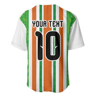 Custom Cote d'Ivoire Baseball Jersey The Elephants with African Pattern Stripes