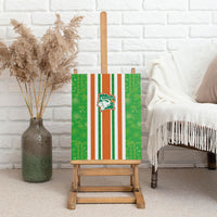 Cote d'Ivoire Canvas Wall Art The Elephants with African Pattern Stripes