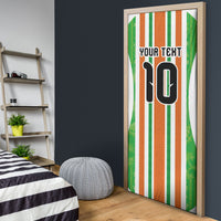 Custom Cote d'Ivoire Door Cover The Elephants with African Pattern Stripes