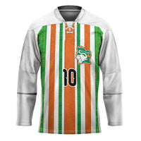 Custom Cote d'Ivoire Hockey Jersey The Elephants with African Pattern Stripes