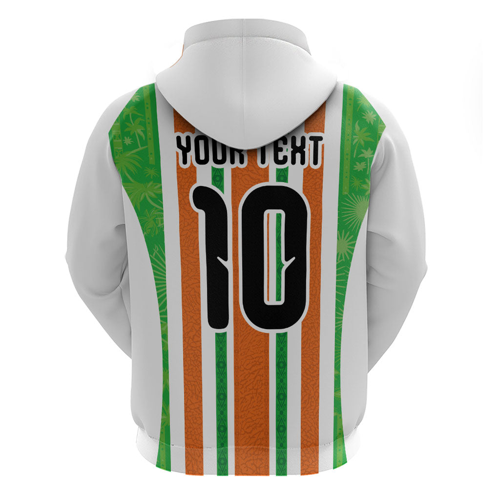 Custom Cote d'Ivoire Hoodie The Elephants with African Pattern Stripes