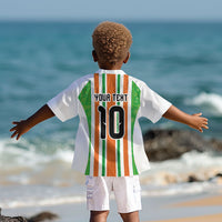 Custom Cote d'Ivoire Kid Hawaiian Shirt The Elephants with African Pattern Stripes