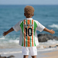 Custom Cote d'Ivoire Kid Hawaiian Shirt The Elephants with African Pattern Stripes LT03