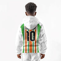 Custom Cote d'Ivoire Kid Hoodie The Elephants with African Pattern Stripes