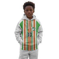 Custom Cote d'Ivoire Kid Hoodie The Elephants with African Pattern Stripes