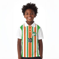 Custom Cote d'Ivoire Kid Polo Shirt The Elephants with African Pattern Stripes