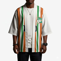 Custom Cote d'Ivoire Kimono The Elephants with African Pattern Stripes