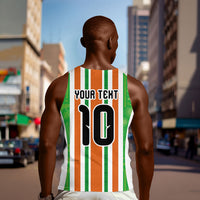 Custom Cote d'Ivoire Men Tank Top The Elephants with African Pattern Stripes
