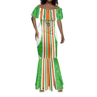 Custom Cote d'Ivoire Mermaid Dress The Elephants with African Pattern Stripes